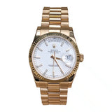 Rolex Day-Date 36 Ref. 118238 White Stick Dial 18k Yellow Gold President Bracelet