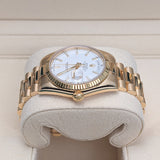 Rolex Day-Date 36 Ref. 118238 White Stick Dial 18k Yellow Gold President Bracelet