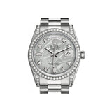 Rolex Day-Date 118389 White Gold 36mm Meteorite Diamond Dial Watch