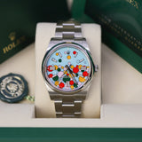 Rolex Oyster Perpetual 124300-0008 Turquoise Blue Celebration Dial 41mm