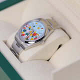 Rolex Oyster Perpetual 124300-0008 Turquoise Blue Celebration Dial 41mm