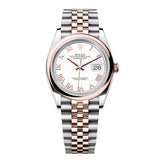 Rolex Datejust 36 Reference 126201-0015 White Dial Everose Rolesor Jubilee Bracelet