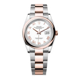 Rolex Datejust 36 Reference 126201-0016 White Dial Everose Rolesor Oyster Bracelet