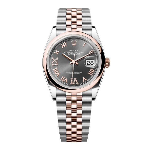 Rolex Datejust 36 Reference 126201-0023 Slate Dial Jubilee Bracelet Everose Rolesor