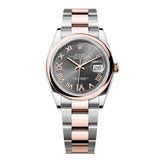 Rolex Datejust 36 Reference 126201-0024 Slate Diamond Dial Everose Rolesor Oyster Bracelet