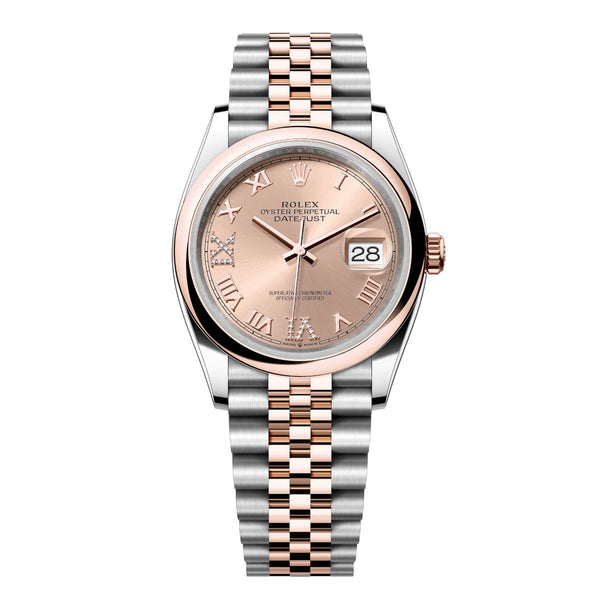 Rolex Datejust 36 Reference 126201-0027 Rosé Dial Everose Rolesor Jubilee Bracelet