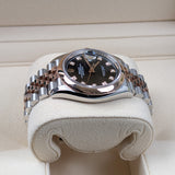 Rolex Datejust 36 Reference 126201-0019 Black Diamond Dial Everose Rolesor Jubilee Bracelet