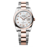 Rolex Datejust 36 Reference 126201-0022 Everose Rolesor Diamond Dial Oyster Bracelet