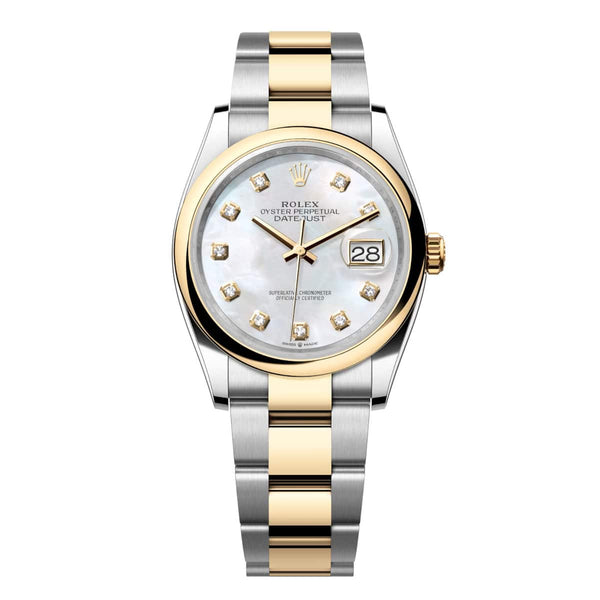 Rolex Datejust 36 126203-0024 Mother-of-Pearl Diamond Dial Yellow Rolesor Oyster Bracelet