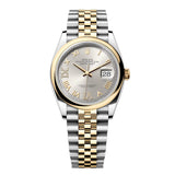 Rolex Datejust 36 Reference 126203-0031 Silver Diamond Dial Yellow Rolesor Jubilee Bracelet