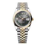 Rolex Datejust 36 126203-0035 Slate Dial Yellow Rolesor Domed Bezel Jubilee Bracelet