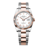 Rolex Datejust 36 Reference 126231-0016 White Roman Numeral Dial Fluted Bezel Oyster Bracelet