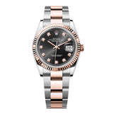 Rolex Datejust 36 126231-0020 Black Diamond Dial Fluted Bezel Oyster Bracelet
