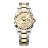 Rolex Datejust 36 Ref. 126233-0040 Golden Fluted Motif Dial Yellow Rolesor Oyster Bracelet