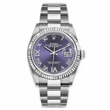 Rolex Datejust 126234-0022 Aubergine Diamond Roman Dial Stainless Steel 36mm