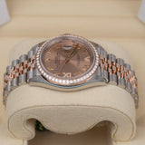 Rolex Datejust 36 126281RBR-0015 Rosé Dial Diamond Bezel Jubilee Bracelet