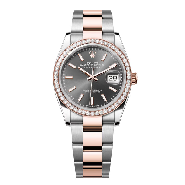 Rolex Datejust 36 126281RBR-0002 Slate Dial Diamond-Set Bezel Oyster Bracelet