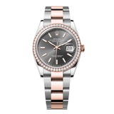 Rolex Datejust 36 126281RBR-0002 Slate Dial Diamond-Set Bezel Oyster Bracelet