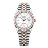 Rolex Datejust 36 126281RBR-0005 White Dial Diamond Bezel Jubilee Bracelet