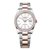 Rolex Datejust 36 126281RBR-0006 White Dial Diamond Bezel Oyster Bracelet