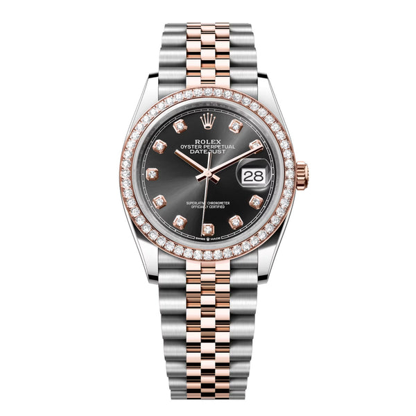 Rolex Datejust 36 126281RBR-0007 Black Diamond Dial Jubilee Bracelet 36mm