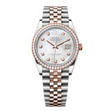 Rolex Datejust 36 Reference 126281RBR-0009 Diamond Bezel Mother-of-Pearl Dial Jubilee Bracelet