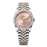Rolex Datejust 36 126281RBR-0015 Rosé Dial Diamond Bezel Jubilee Bracelet