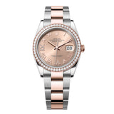 Rolex Datejust 36 126281RBR-0016 Rosé Dial Diamond Bezel Oyster Bracelet 36mm