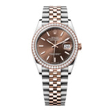 Rolex Datejust 36 126281RBR-0031 Chocolate Dial Diamond Bezel Jubilee Bracelet Watch