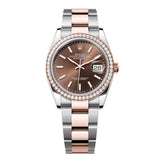 Rolex Datejust 36 126281RBR-0032 Chocolate Dial Diamond Bezel Oyster Bracelet