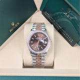 Rolex Datejust 36 126281RBR-0031 Chocolate Dial Diamond Bezel Jubilee Bracelet Watch