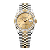 Rolex Datejust 36 126283RBR-0001 Champagne Dial Diamond Bezel Jubilee Bracelet