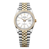 Rolex Datejust 36 126283RBR-0005 White Dial Diamond Bezel Yellow Rolesor Jubilee Bracelet