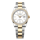 Rolex Datejust 36 126283RBR-0006 White Dial Diamond Bezel Yellow Rolesor Oyster Bracelet