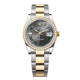 Rolex Datejust 36 126283RBR-0022 Slate Dial Diamond-Set Bezel Yellow Rolesor Oyster Bracelet