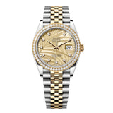 Rolex Datejust 36 Reference 126283RBR-0029 Golden Palm Motif Diamond-Set Jubilee Watch