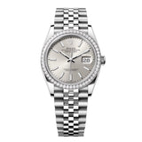 Rolex Datejust 36 Reference 126284RBR-0005 Silver Dial Diamond Bezel Jubilee Bracelet