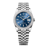 Rolex Datejust 36 Reference 126284RBR-0009 Blue Dial Diamond Bezel Jubilee Bracelet