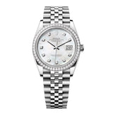 Rolex Datejust 36 126284RBR-0011 White Mother-of-Pearl Diamond Dial Jubilee Bracelet