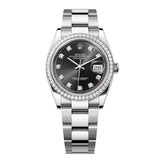 Rolex Datejust 36 126284RBR-0020 Black Diamond-Set Dial White Rolesor Oyster Bracelet