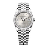 Rolex Datejust 36 Reference 126284RBR-0021 Silver Diamond-Set Dial Jubilee Bracelet