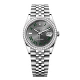 Rolex Datejust 36 Reference 126284RBR-0037 Slate Dial Diamond Bezel Jubilee Bracelet