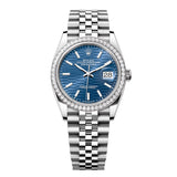 Rolex Datejust 36 126284RBR-0041 Bright Blue Fluted Motif Dial Diamond Set Bezel Jubilee Bracelet