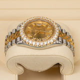 Rolex Datejust 126303 Two-Tone Iced Out Champagne Diamond Dial 41mm Jubilee Watch