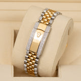 Rolex Datejust 126303 Two-Tone Iced Out Champagne Diamond Dial 41mm Jubilee Watch