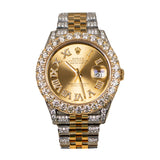 Rolex Datejust 126303 Two-Tone Iced Out Champagne Diamond Dial 41mm Jubilee Watch