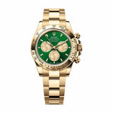 Rolex Daytona 126508-0008 Yellow Gold Green Dial Oyster Bracelet 40mm