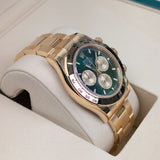 Rolex Daytona 126508-0008 Yellow Gold Green Dial Oyster Bracelet 40mm