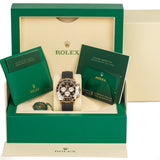 Rolex Daytona 126515LN 40mm Everose Gold Oysterflex Black Diamond Dial Watch