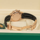 Rolex Daytona 126515LN 40mm Everose Gold Oysterflex Black Diamond Dial Watch